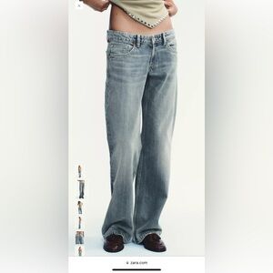Zara Low Rise Wide Leg Jeans